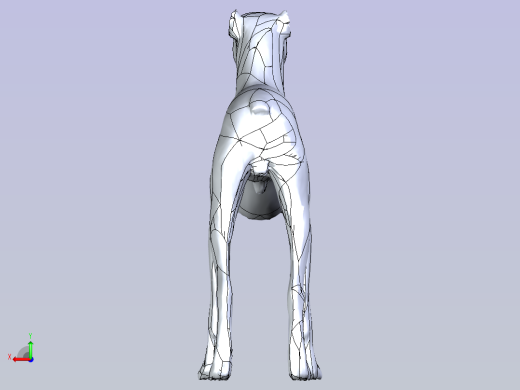 黄金机械狗3D模型图纸后视缩略图