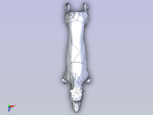 黄金机械狗3D模型图纸俯视缩略图
