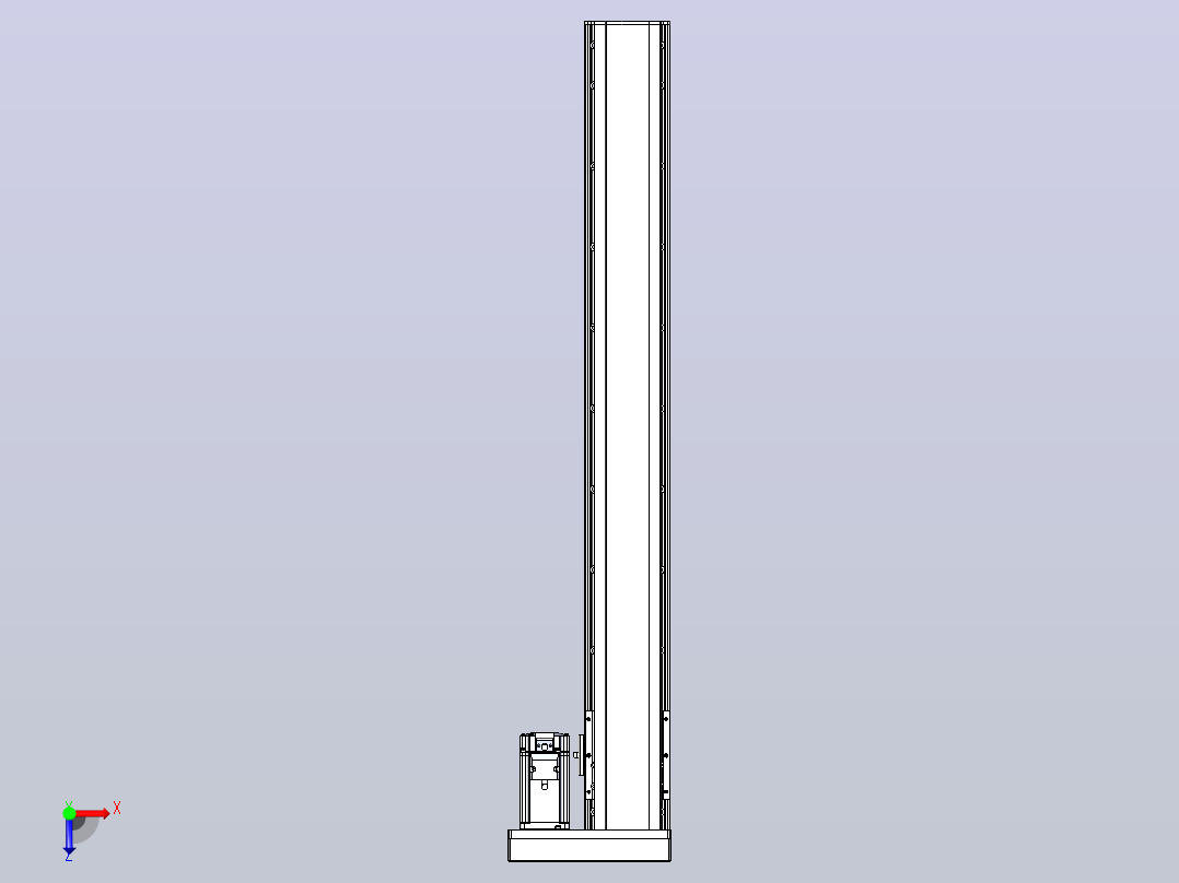 日规模组半封闭丝杆TPA-HNR-105D-1610C-L800-ML-C-P40-N3俯视图