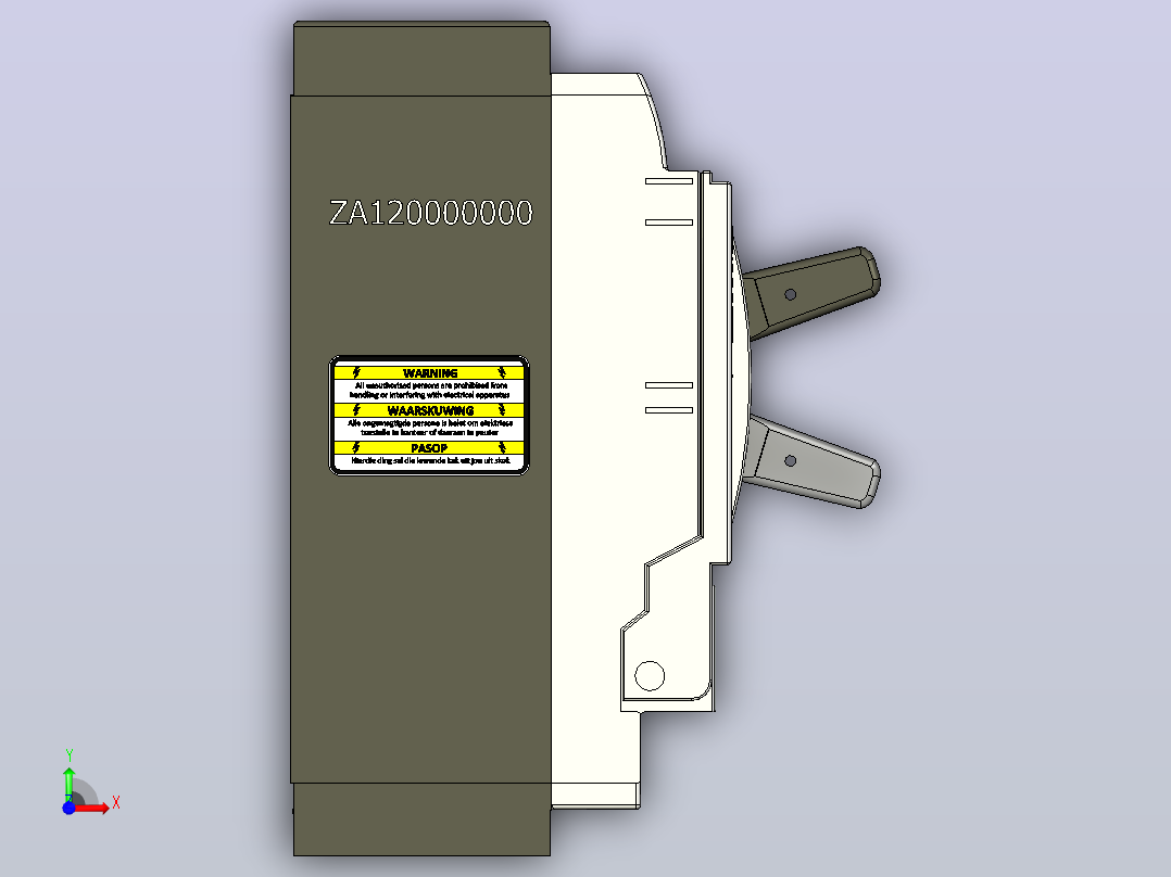伊顿690AC 1000v NZM 160A断路器前视图