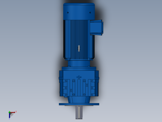 RF97法兰轴伸式安装斜齿轮减速机RF97-YVB7.5-4P-132M-M1-0°-Φ350俯视缩略图