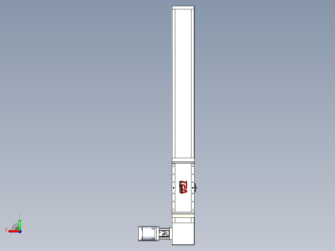 伺服电机集成皮带传动直线执行器TPA-OCB-140-256-L750-DL-J90-N3后视图
