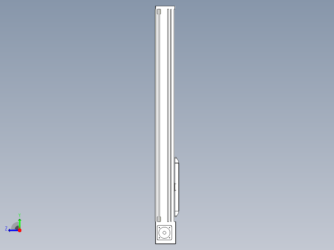 伺服电机集成皮带传动直线执行器TPA-OCB-140-256-L750-DL-J90-N3右视图