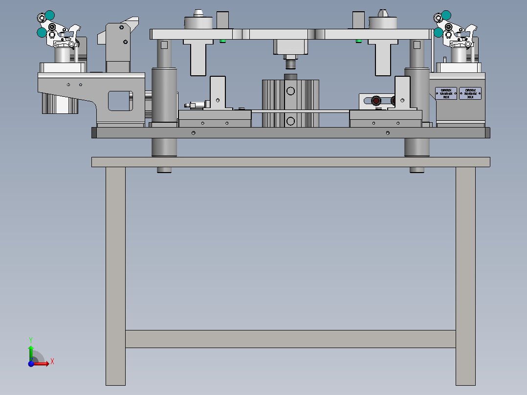 汽车钣金夹具sw18前视图