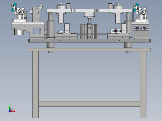 汽车钣金夹具sw18前视缩略图