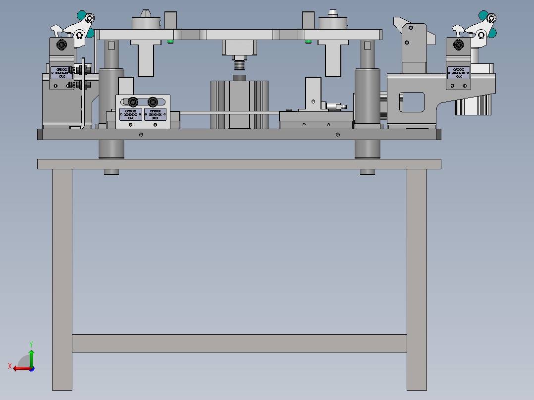 汽车钣金夹具sw18后视图