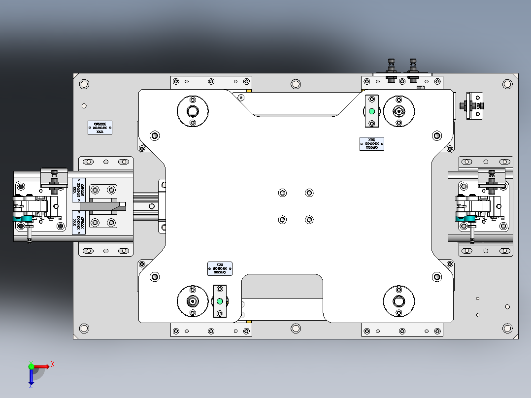 汽车钣金夹具sw18俯视图