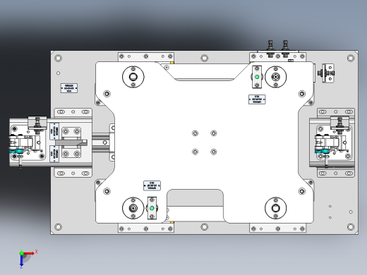汽车钣金夹具sw18俯视缩略图