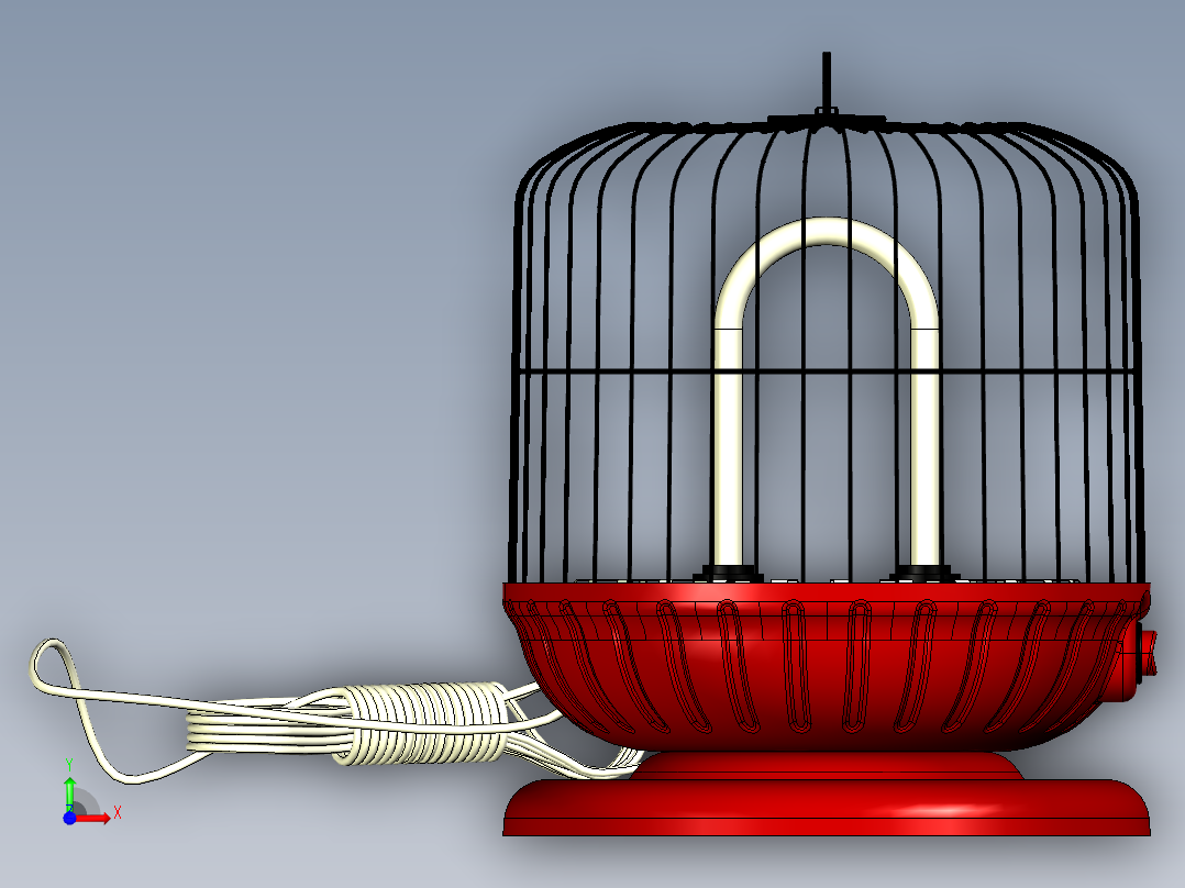 家用取暖器前视图