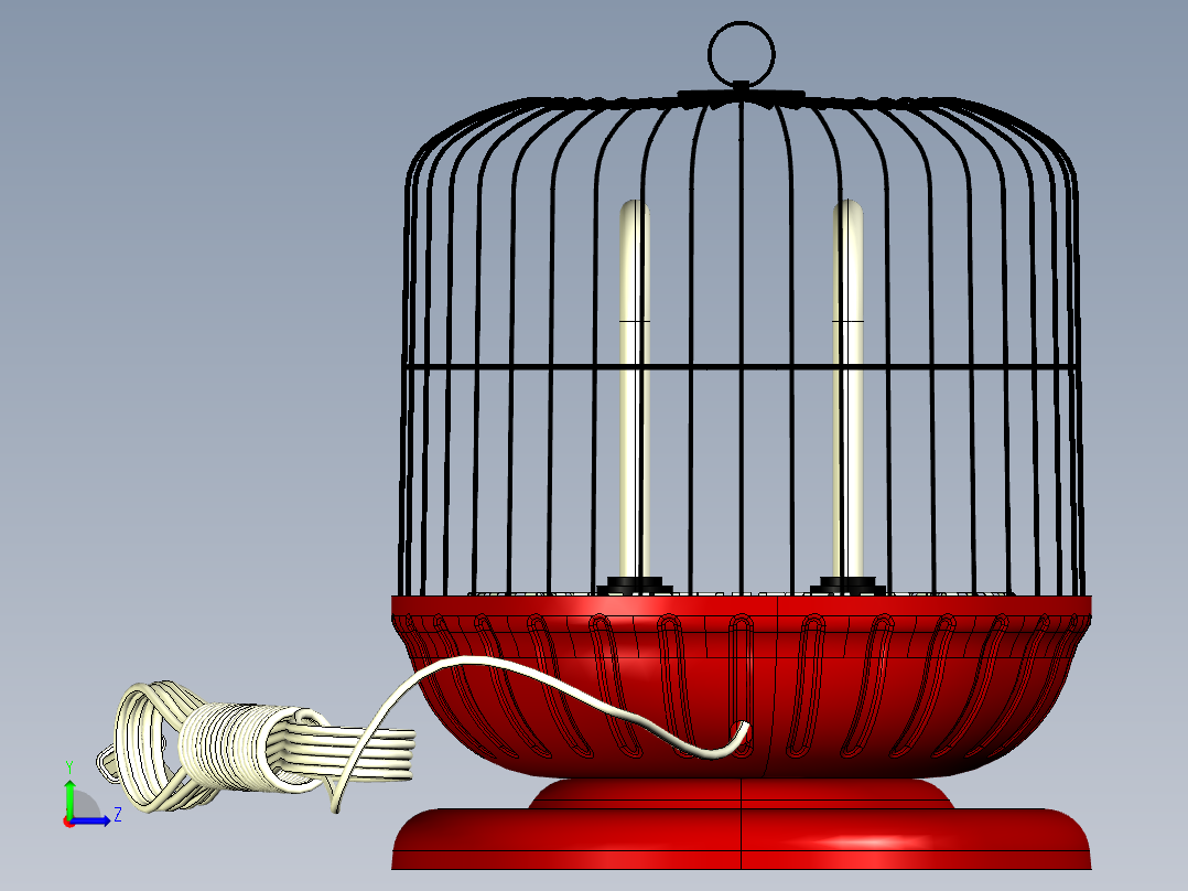 家用取暖器左视图