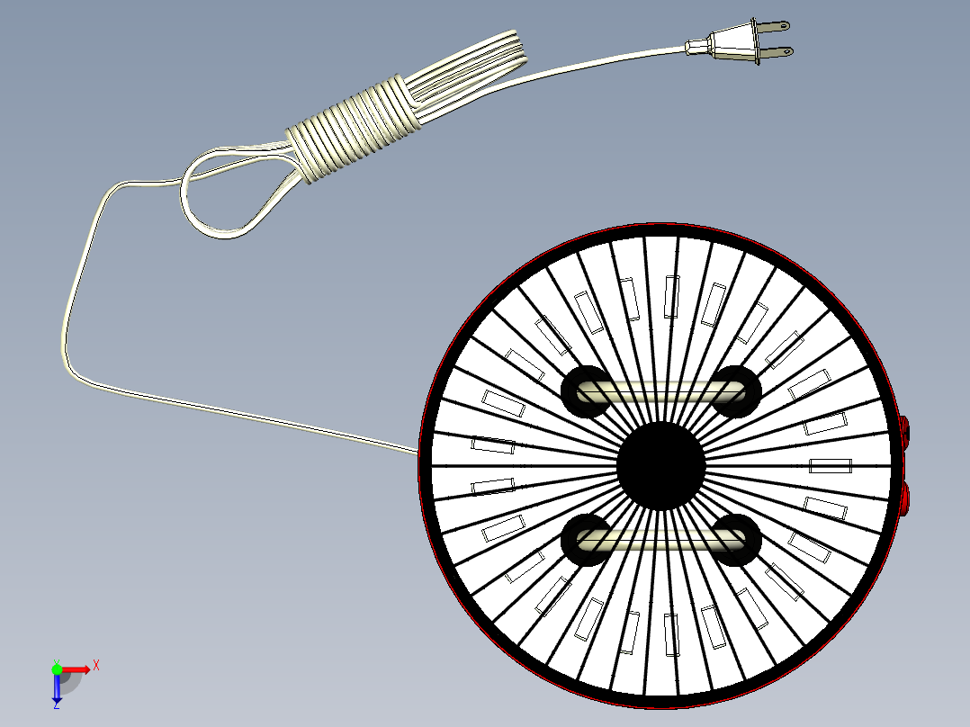 家用取暖器俯视图