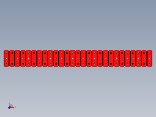 彩色公头100mil（2.54mm）系列-DS1021_red_3x27p_100mil_Type5_rev1.0前视缩略图
