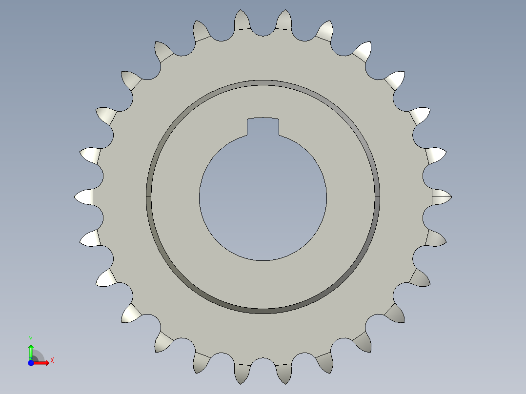 链条链轮前视图