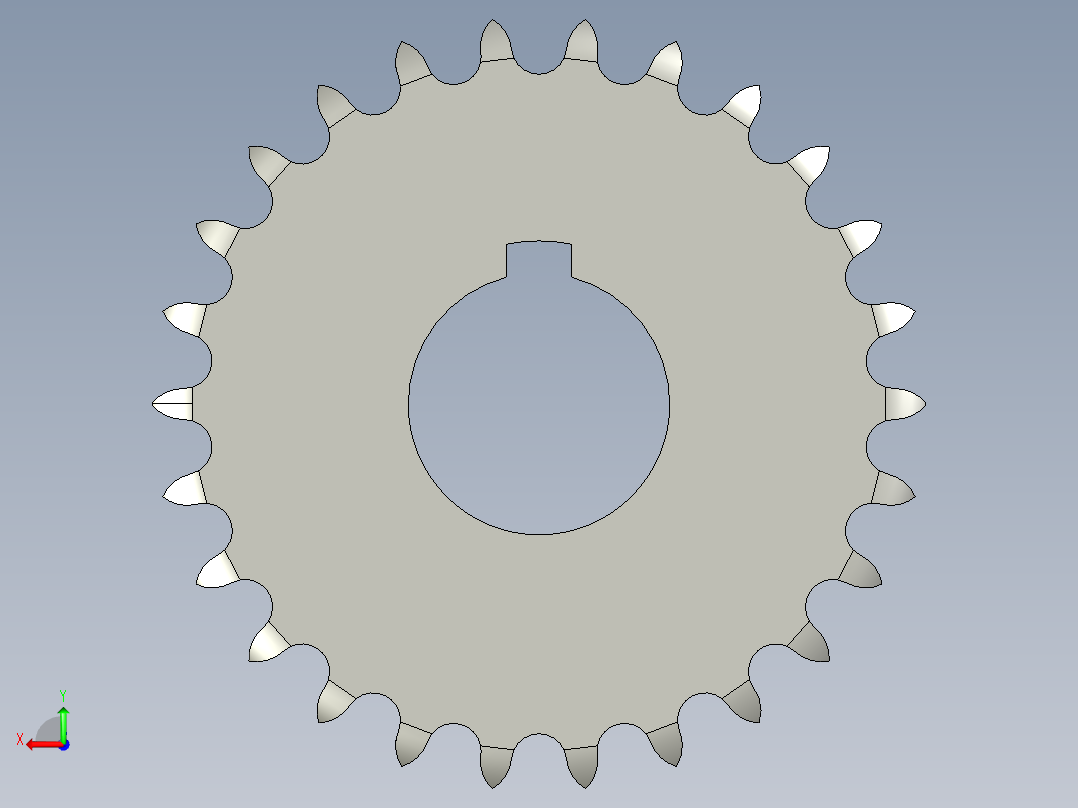 链条链轮后视图