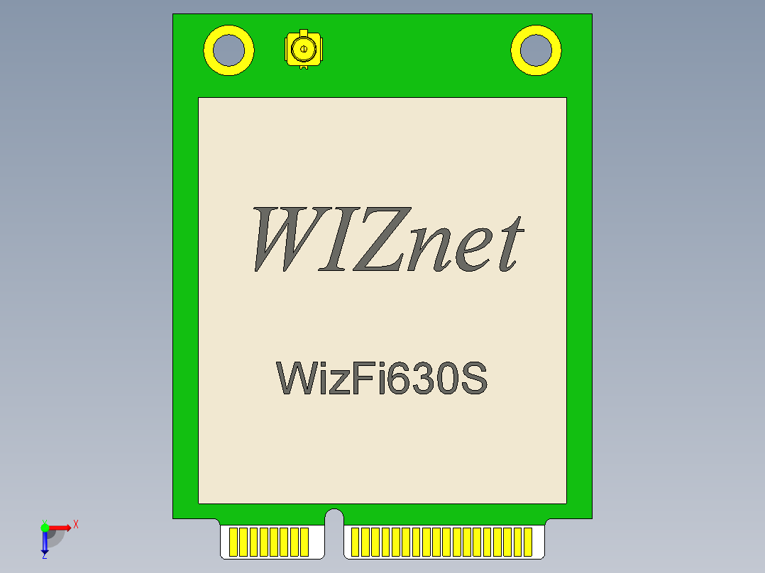 无线模块WizFi630S俯视图