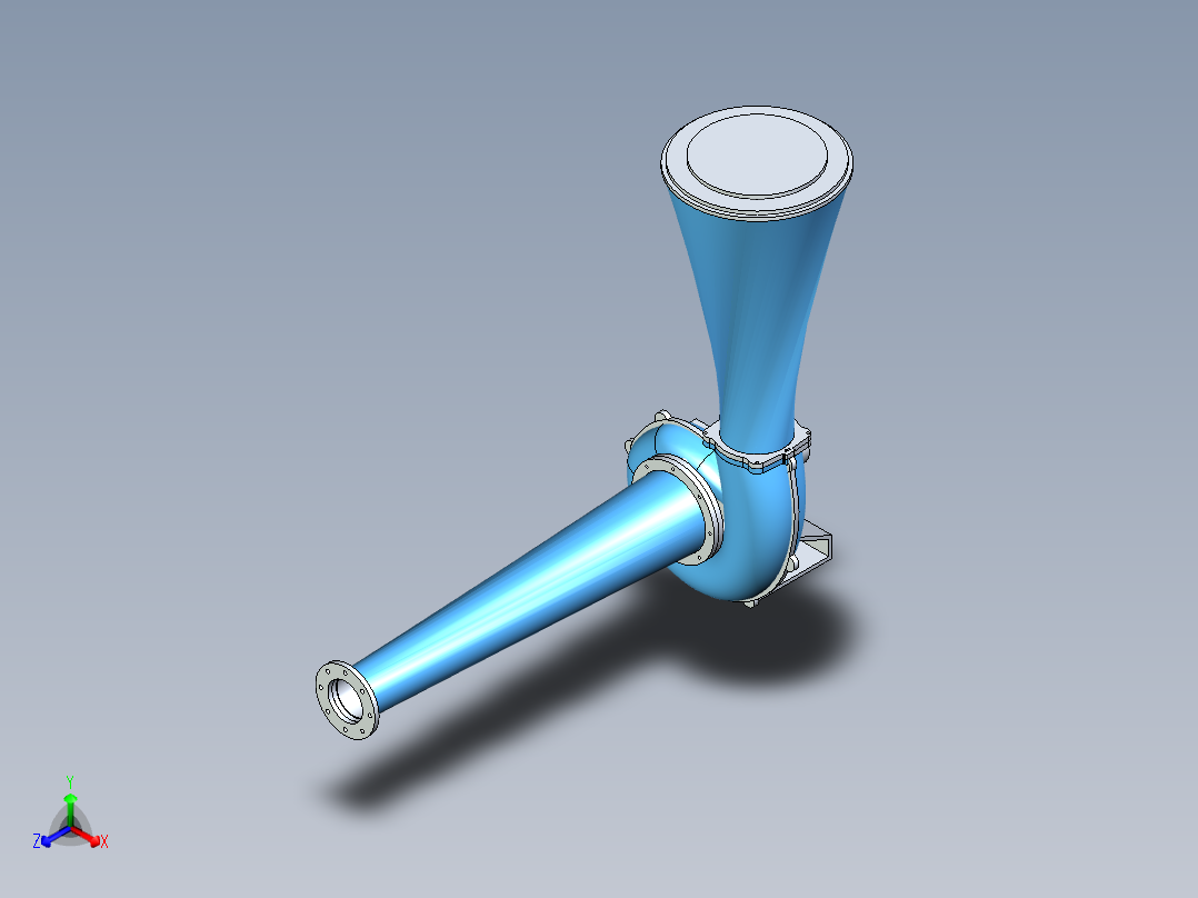 鼓风机正等轴测图