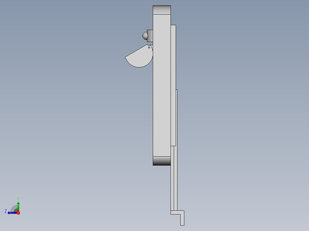 智能楼宇用可视化对讲设备右视图
