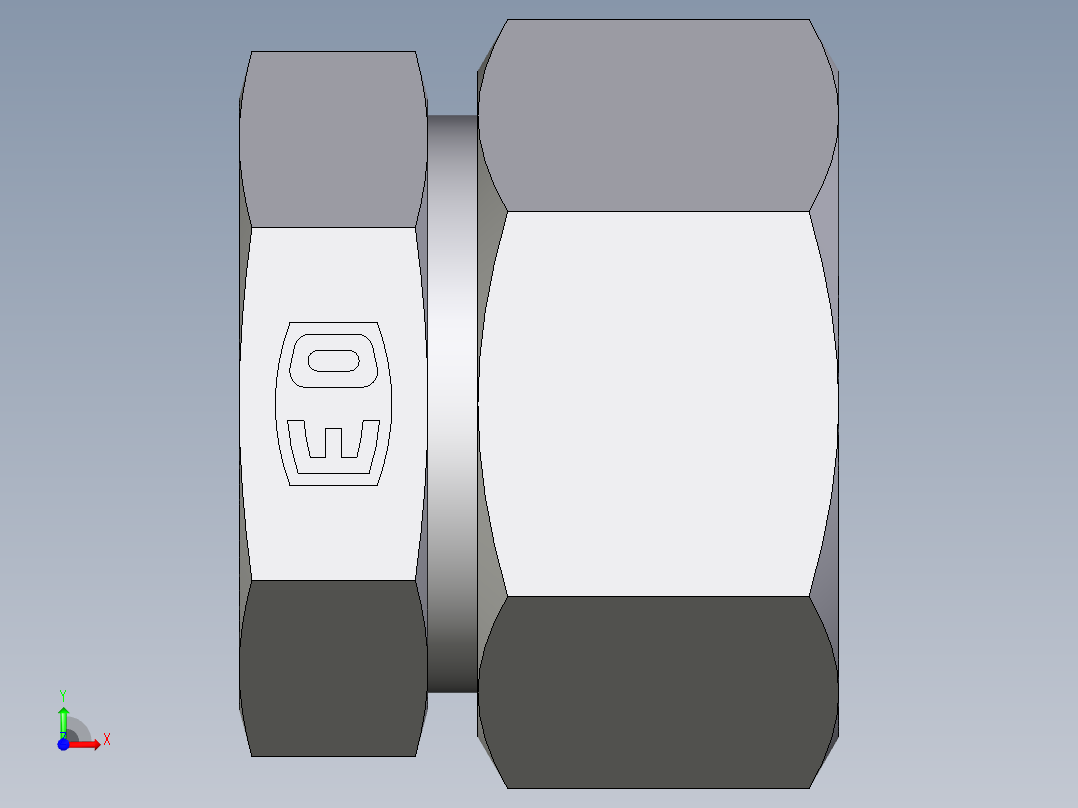 卡套式工业通用硬管接头EO_Blanking_plug_for_tube_ends_ROV38S71前视图