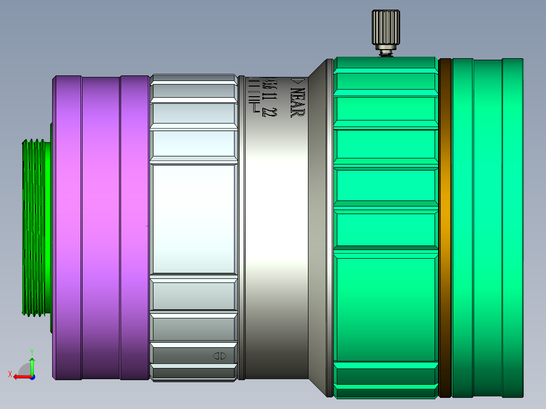PV12工业镜头后视图