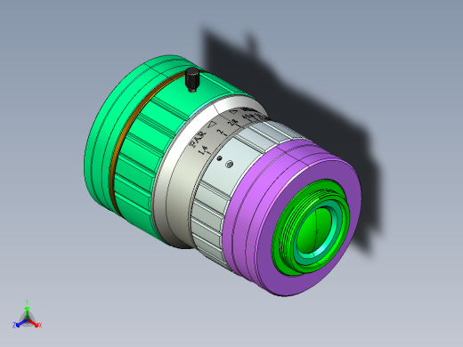 PV12工业镜头正等轴测缩略图