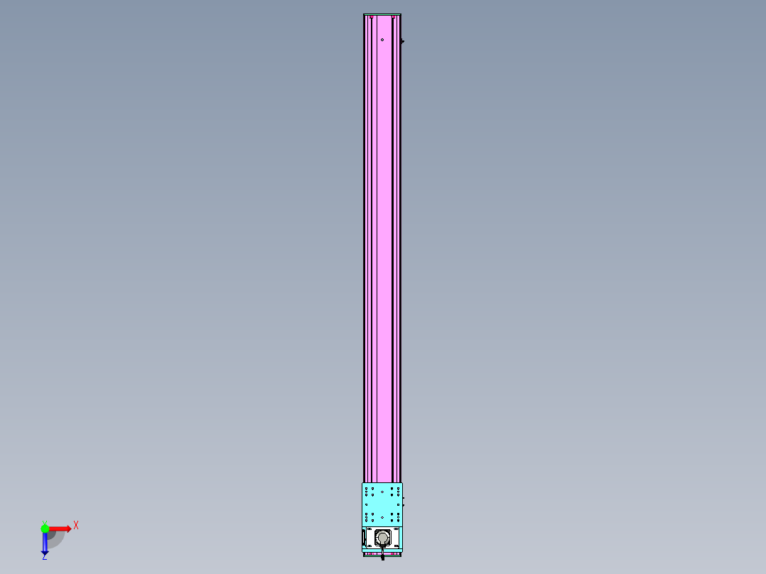 东锦齿条传动DH210G-L167-S2550-BU-减速机+P750W俯视图