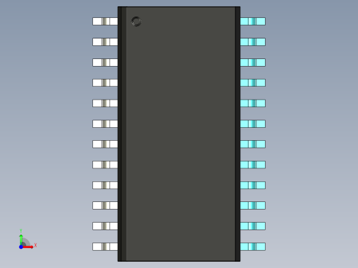 元器件3D封装SOIC24W46前视缩略图