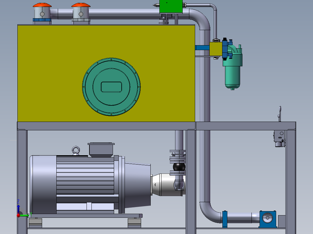 双电机上下结构式液压站
