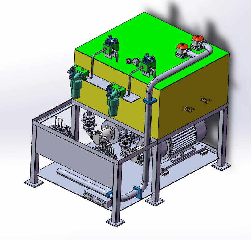 双电机上下结构式液压站