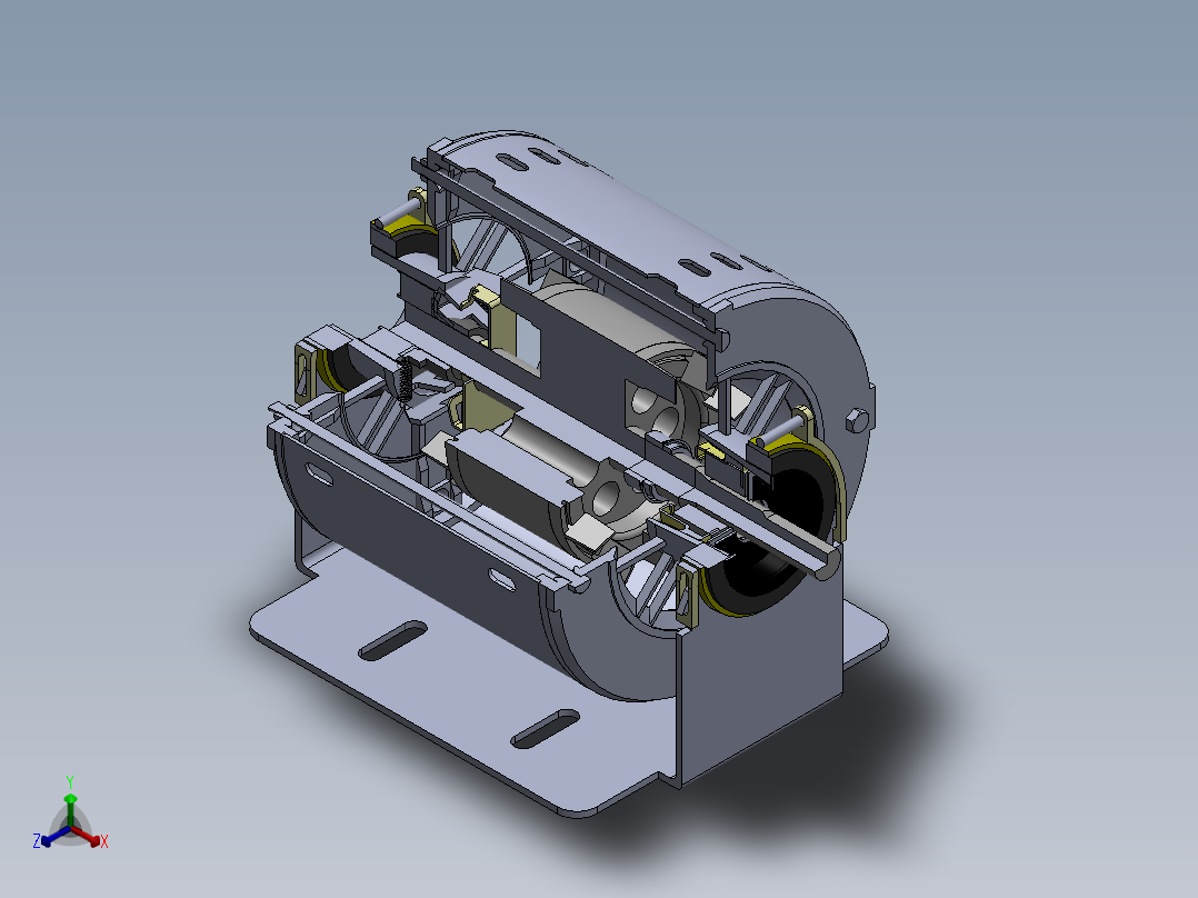 变频空调电机正等轴测图