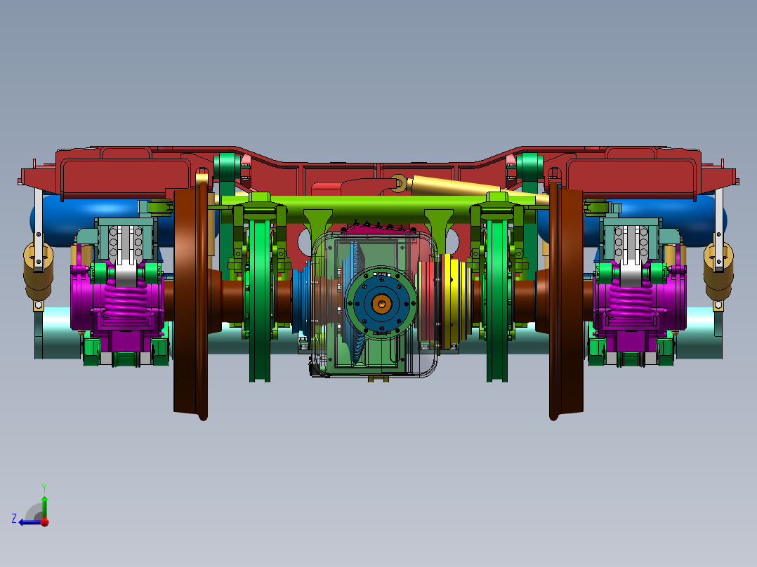 CRH5转向架建模=923702=1600右视图