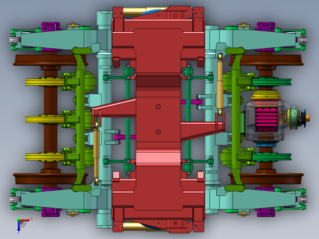 CRH5转向架建模=923702=1600俯视图