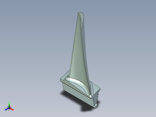 涡轮 叶片 涡扇 (36)正等轴测缩略图
