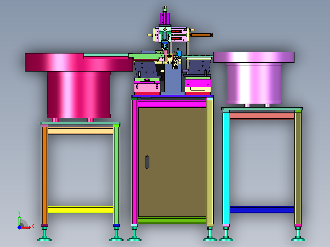 汽车开关插接接触片设备前视图