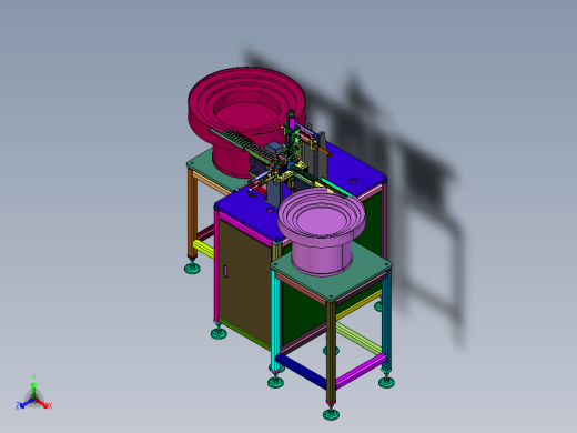 汽车开关插接接触片设备正等轴测缩略图