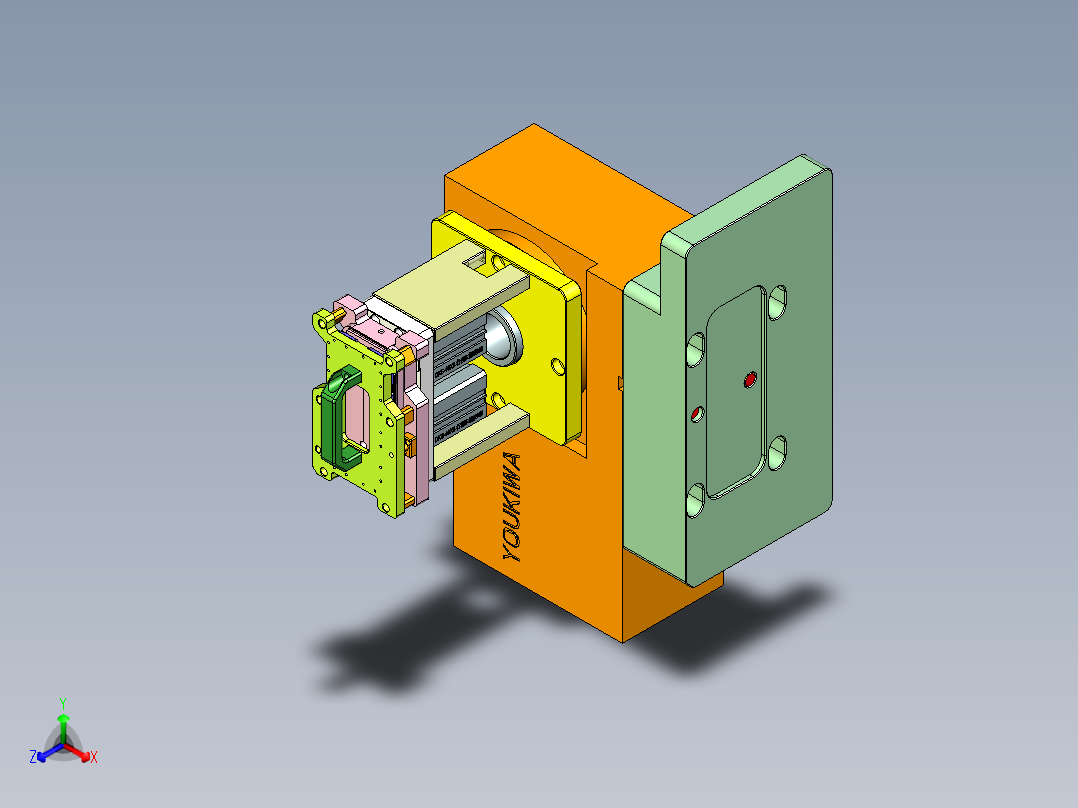 X8-笔记本CNC工装夹具三维模型CNC5-1209主视图