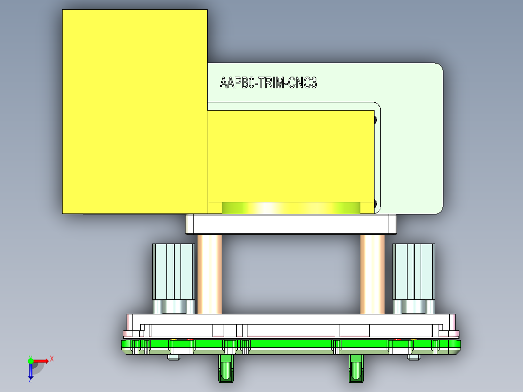 AAPB0-TRIM-笔记本CNC工装夹具三维模型CNC3-0302俯视图