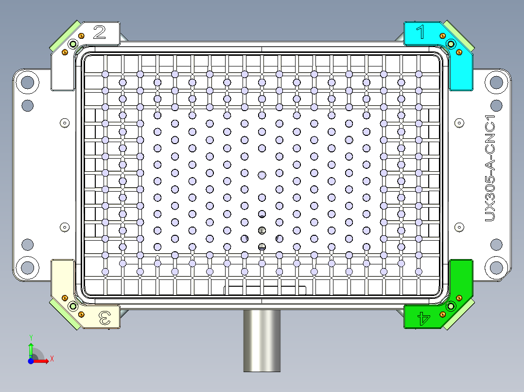 UX305-A-笔记本CNC工装夹具三维模型CNC1-0106前视图
