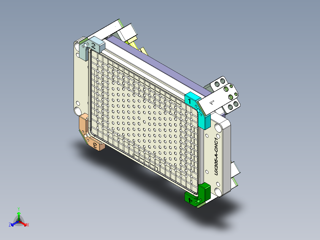 UX305-A-笔记本CNC工装夹具三维模型CNC1-0106正等轴测图