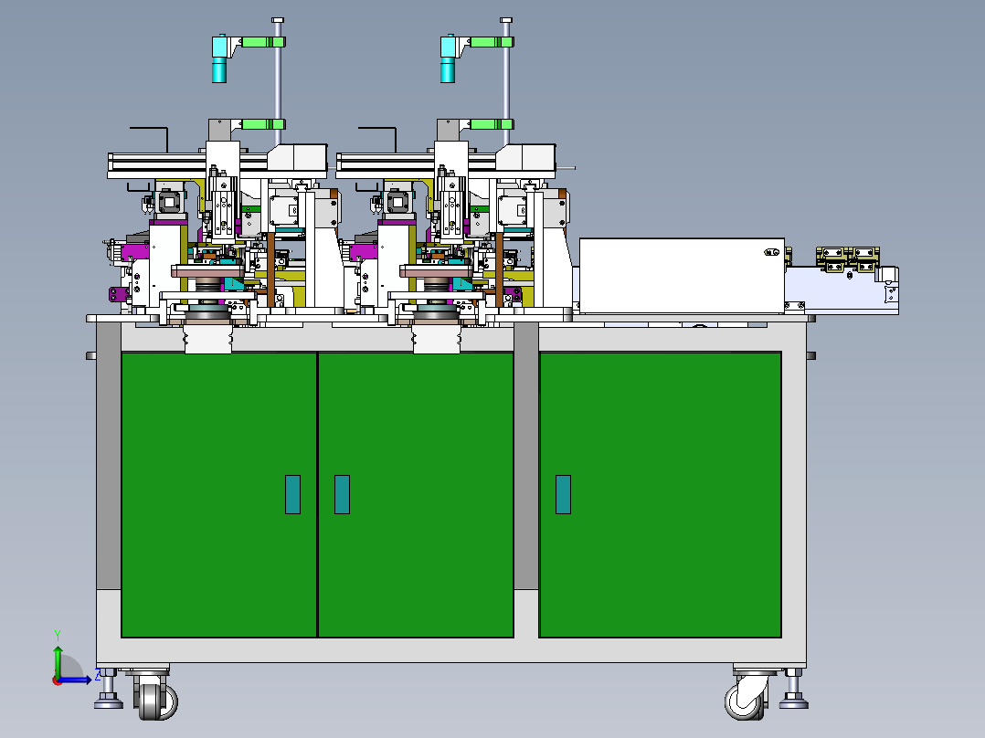 一种电池手工上料贴帽机sw18可编辑左视图