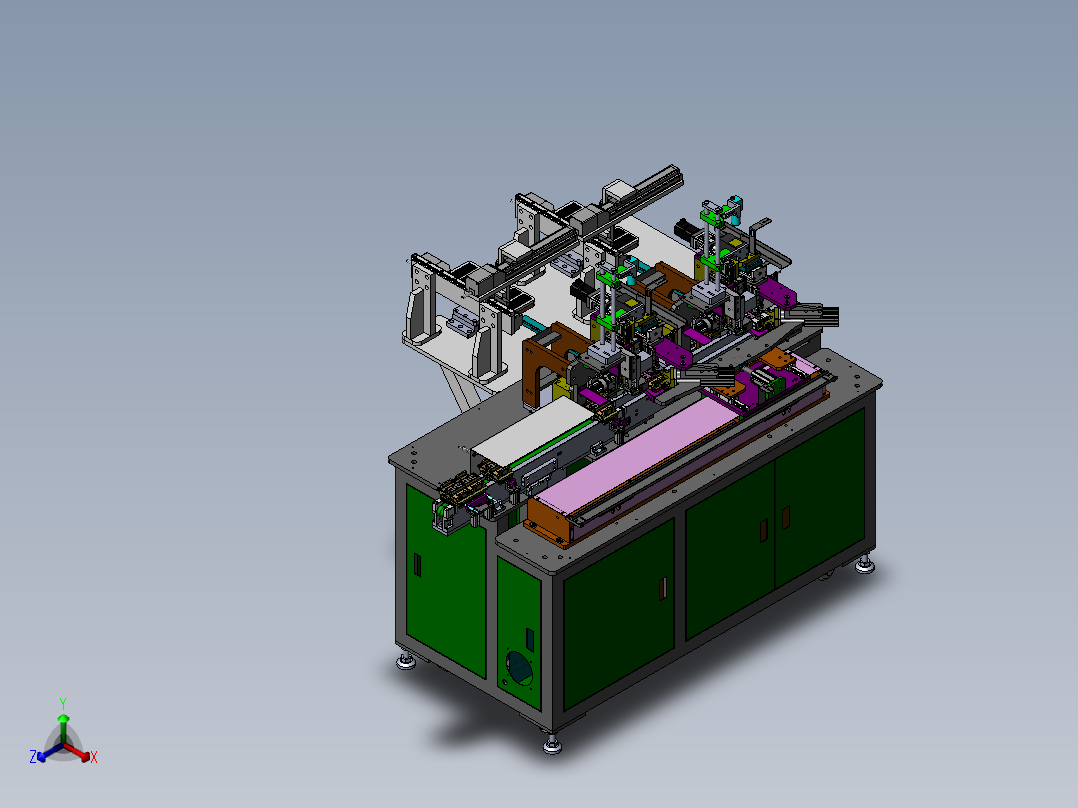 一种电池手工上料贴帽机sw18可编辑正等轴测图