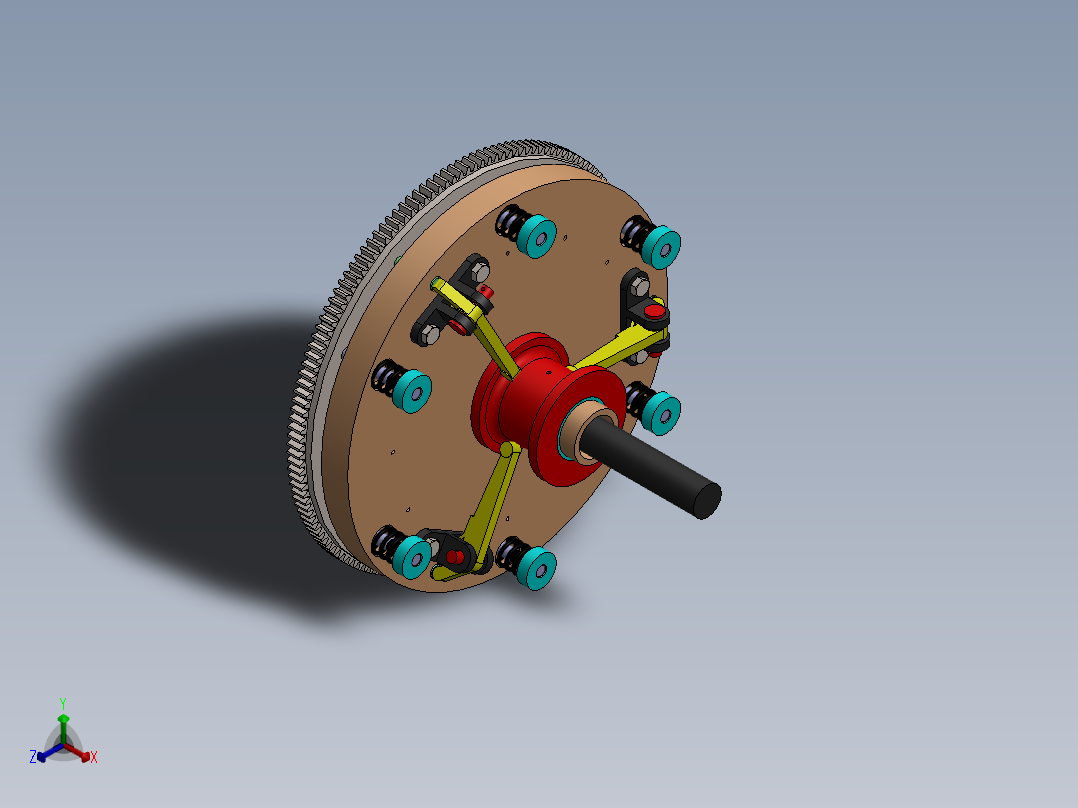 单片式离合器sw20可编辑正等轴测图
