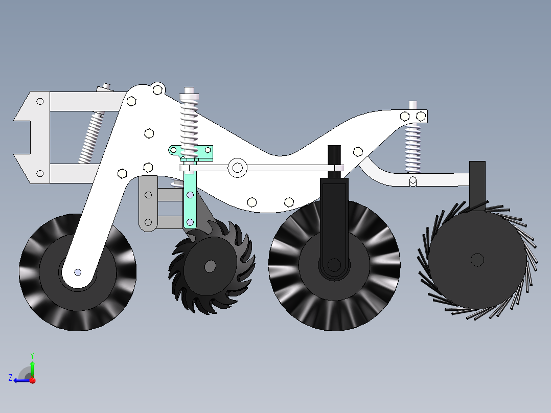 条带整耕机sw16可编辑右视图