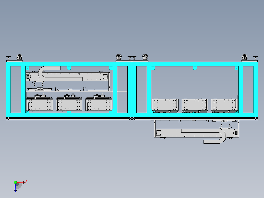 餐盘自动检测设备sw17俯视图