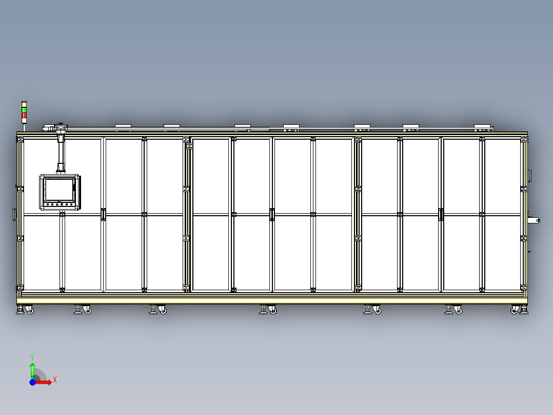 极片制片成型模切机step前视图
