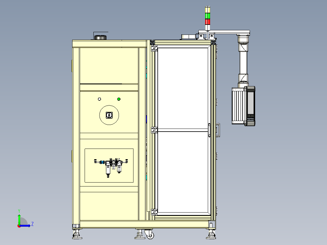 极片制片成型模切机step左视图