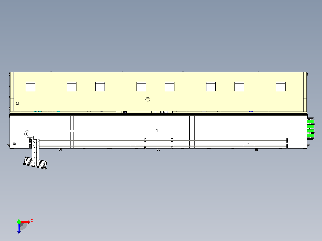 极片制片成型模切机step俯视图