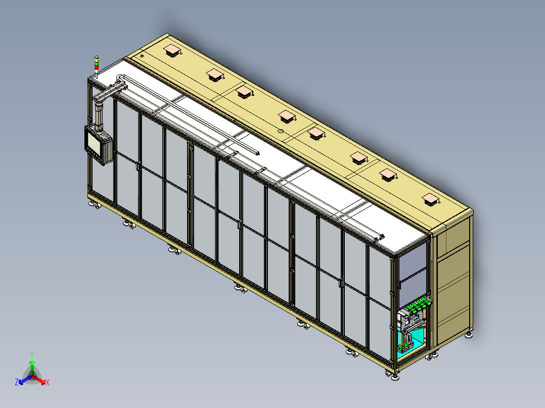 极片制片成型模切机step正等轴测图