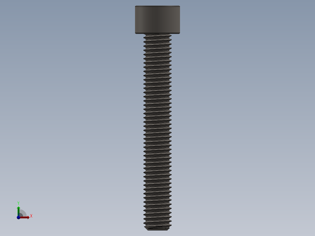 Screw_DIN_912_M10x70F_A2.SLDPRT公制内六角螺钉前视图