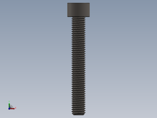 Screw_DIN_912_M10x70F_A2.SLDPRT公制内六角螺钉前视缩略图