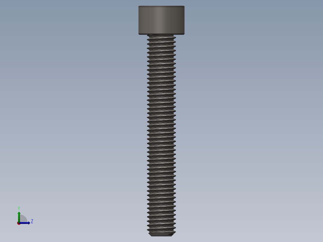 Screw_DIN_912_M10x70F_A2.SLDPRT公制内六角螺钉左视图